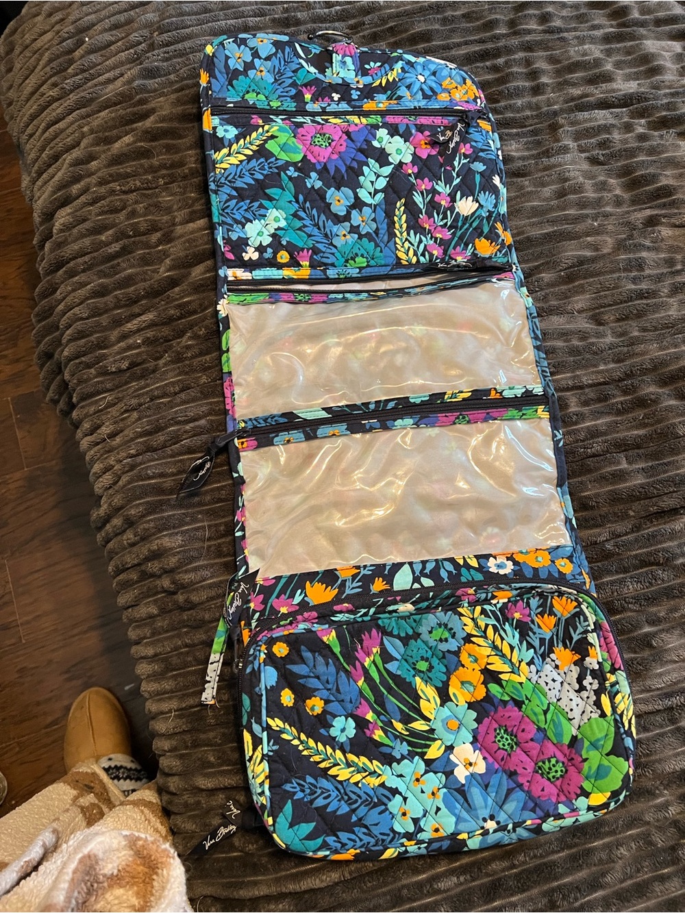 Vera Bradley Midnight Blues hanging cosmetic case - Picture 2 of 4